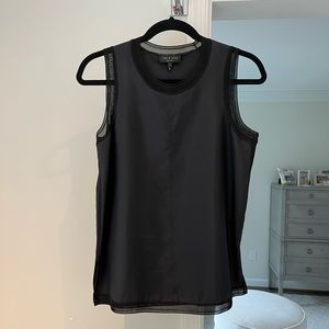 Black Rag & Bone Sleeveless Silk Top